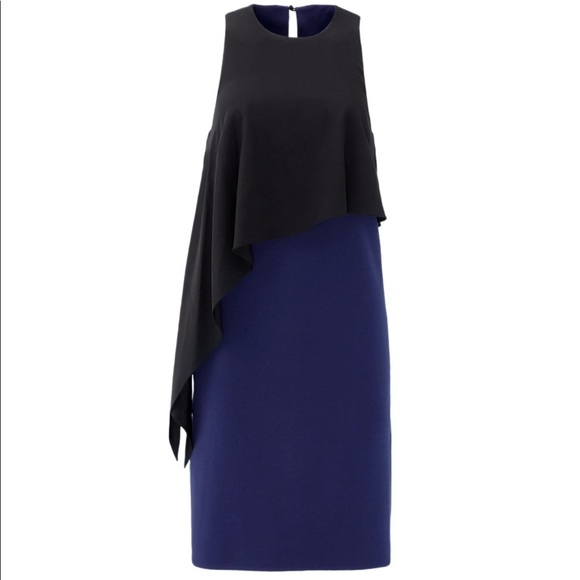 EXC COND Tibi ‘Mimi’ Dress Navy Blue/Black RRP $525 Size 6 - Picture 2 of 4